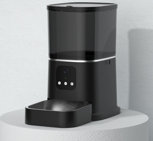 Alimentador automático para mascotas, gran capacidad, grabadora de voz inteligente, control por aplicación, temporizador, dispensador de comida para perros y gatos con WiFi, cuenco para mascotas